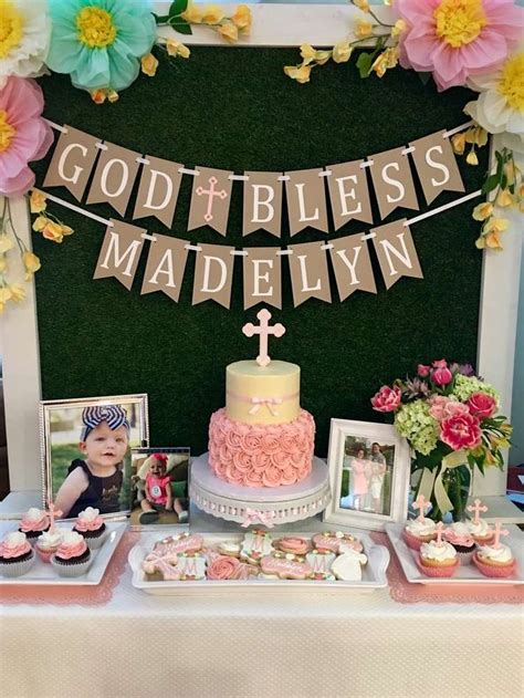 backyard baptism party ideas|girl baptism ideas.